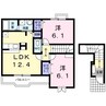 ウッドベース古城 2LDKの間取り