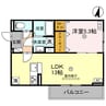 Dレジデンス東近江 1LDKの間取り