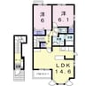 グランデ・ピーノ 2LDKの間取り