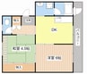 ビレッジハウス外町2号棟 2DKの間取り