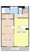 アンソレイエ 2LDKの間取り