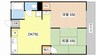 サンハイム伊勢C 2DKの間取り
