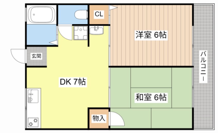 間取図 サンハイム伊勢B
