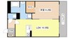クレシタ近江 1LDKの間取り