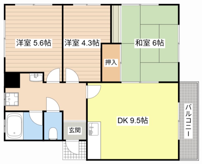 間取図 アキグチハイツ