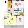 メイプルコート 2LDKの間取り