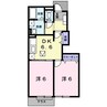 グランラシーヌⅡ 2DKの間取り