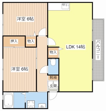 間取図 ウインディア今堀