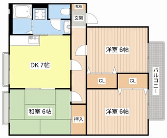 間取図 ピュアナハート A棟