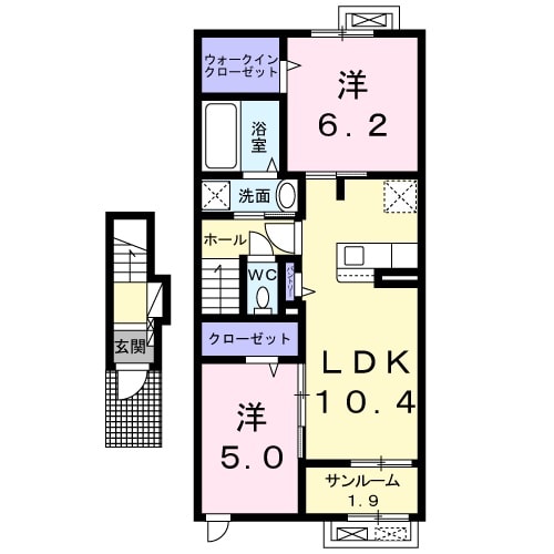 間取り図 プラシード緑町ⅢＢ