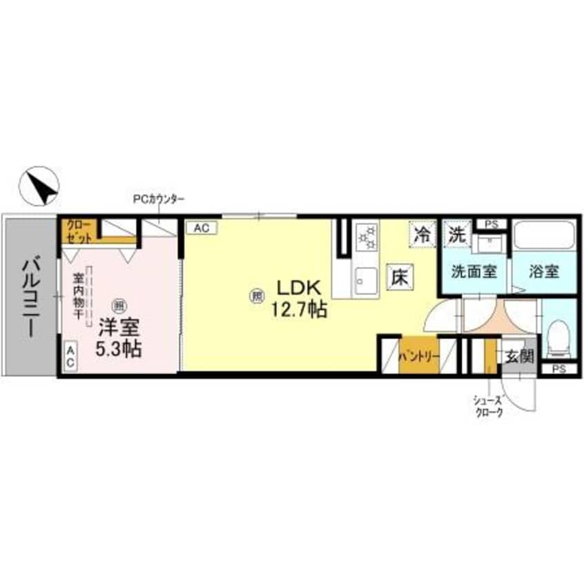 間取図 D-ROOM平井A棟