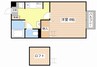 グランディール守山 1Kの間取り
