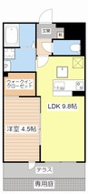 ポンテ・リング　弐番館 1LDKの間取り
