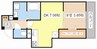 Villa　riviere 1DKの間取り