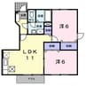 サニーヴィラ参番館 2LDKの間取り