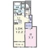 メゾンルミネ五個荘Ⅲ 1LDKの間取り