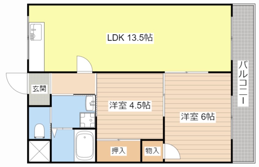 間取図 コーポ衣川