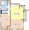 シェソワ ポプリ 1SKの間取り