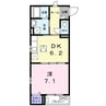 ＣｏＣｏ衣川 1DKの間取り
