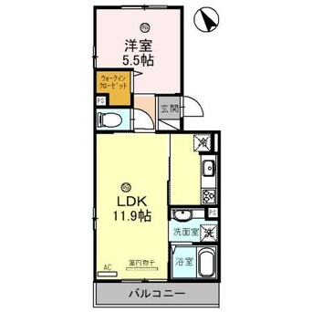 間取図 Ｃｏｚｙ　Ｃｏｕｒｔ竹中