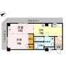 ジュネス堅田 2DKの間取り