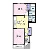 アルモニー・比叡 2DKの間取り