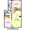 サンシャイン湖舟　Ａ棟 2LDKの間取り