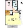 ヴェーデル　Ⅰ 1LDKの間取り