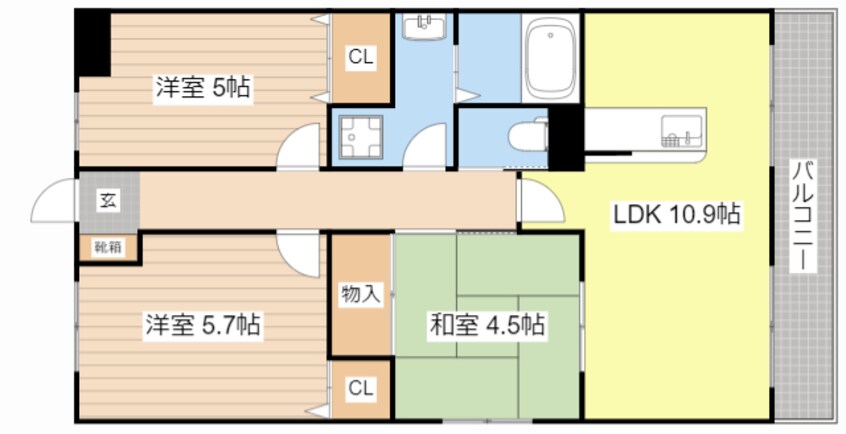 間取図 佐生マンションⅡ