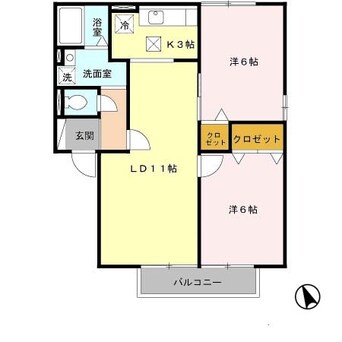 間取図 ルミエール琵琶