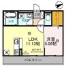 FloriaⅡ 1LDKの間取り