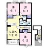 レイクびわ 3LDKの間取り