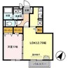 レセンテ出町　C棟 1LDKの間取り