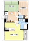 Mプラザ堅田駅前弐番館 2LDKの間取り