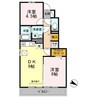 アルボルモニアⅢ 2DKの間取り