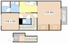 リクデロワB 1DKの間取り