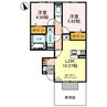 プリマベール 2LDKの間取り
