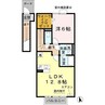 リビングタウン唐崎　A棟 1LDKの間取り
