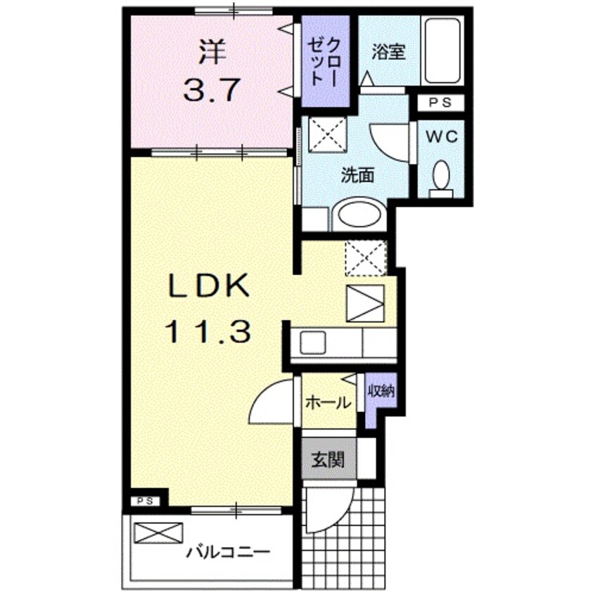 間取図 ラウレア彦根Ⅰ