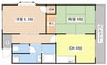 レイク・ウエストＨａｎａ 2DKの間取り