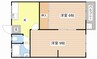 唐崎グリーンハイツ 2Kの間取り