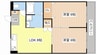フォルサⅠ号館 2LDKの間取り