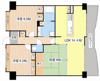 間取図 レークパレス大津堅田