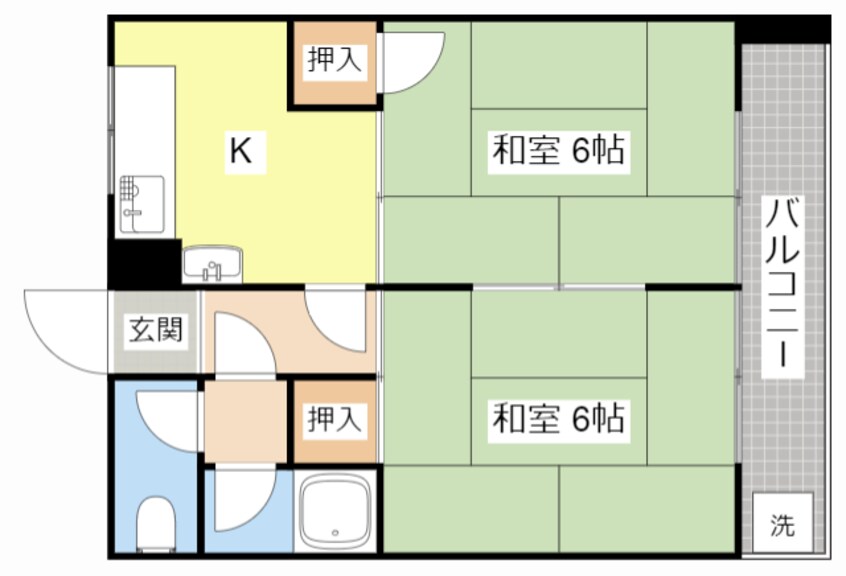 間取図 ワニコーポ