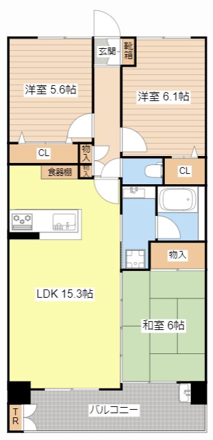 間取り図 ロータリーマンション大津京パークワイツ