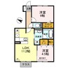 サンシャイン北斗 2LDKの間取り
