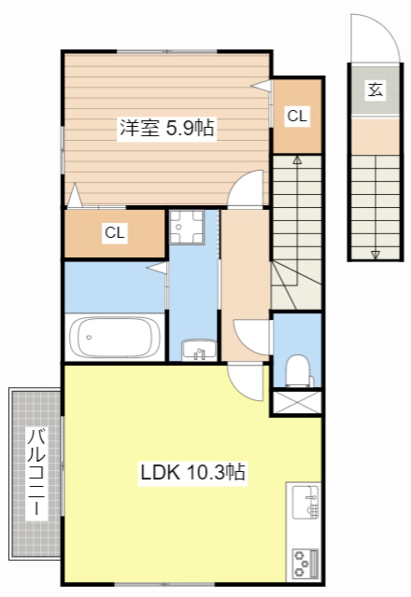 間取図 Neue大津京