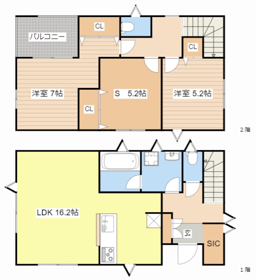 間取図 大津市秋葉台・戸建