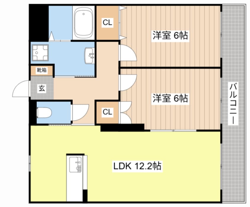 間取図 ノーブルコート長浜