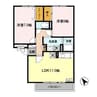 メルベーユ吉兆　A棟 2LDKの間取り